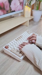 Warm Beige: 75% Quick-Release Aluminum Wireless Keyboard
